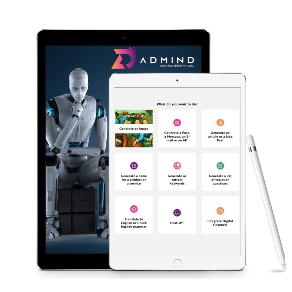 admind.ai Admind générateur d'images IA générateur de contenu d'intelligence artificielle IA marketing IA